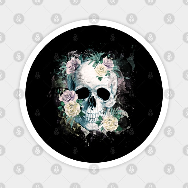 skull, cool skull, skull mask face Magnet by Collagedream